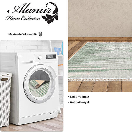 Dekoreko Kaymaz Taban Djt Salon Halısı Yıldız Deri Saçaklı İskandinav F5085