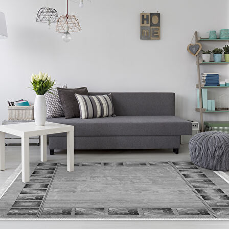 Dekoreko Kaymaz Taban Djt Salon Halısı Star Pamuk Saçaklı Modern 691M