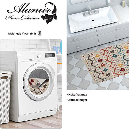 Dekoreko Kaymaz Taban Djt Banyo Halısı Trend İskandinav F5001