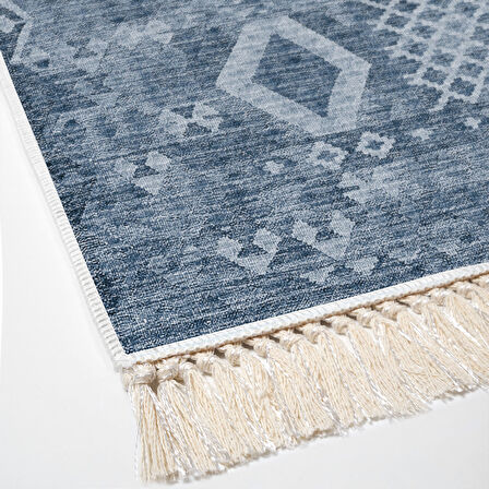 Dekoreko Kaymaz Taban Djt Salon Halısı Trend Saçaklı İskandinav F5137