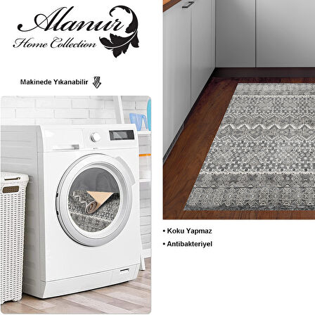 Dekoreko Kaymaz Taban Djt Mutfak Halısı Yıldız Deri İskandinav 1700