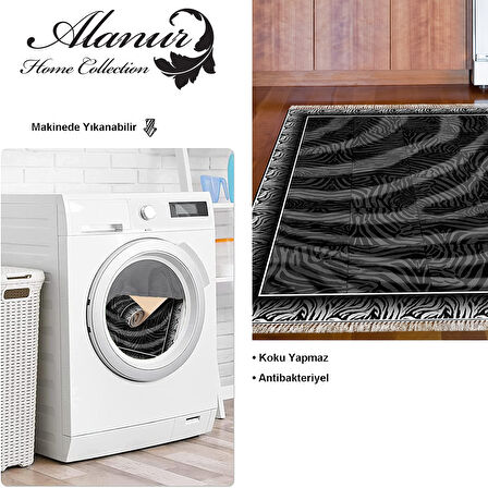 Dekoreko Kaymaz Taban Djt Mutfak Halısı Yıldız Deri Saçaklı Modern 1912