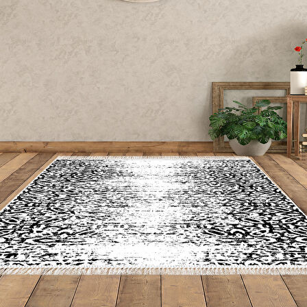 Dekoreko Kaymaz Taban Djt Salon Halısı Star Pamuk Saçaklı İskandinav Mu123