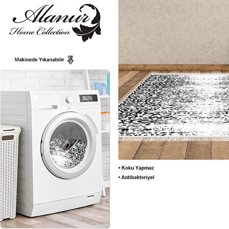 Dekoreko Kaymaz Taban Djt Salon Halısı Star Pamuk Saçaklı İskandinav Mu123