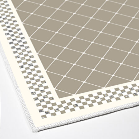 Dekoreko Kaymaz Taban Djt Banyo Halısı Yıldız Deri Modern 603M