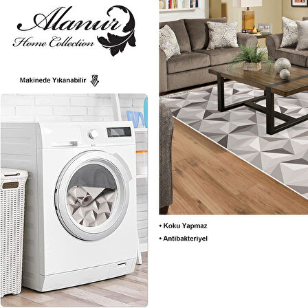 Dekoreko Kaymaz Taban Djt Salon Halısı Trend Saçaklı Modern 1944