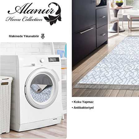 Dekoreko Kaymaz Taban Djt Mutfak Halısı Trend Saçaklı Modern 757