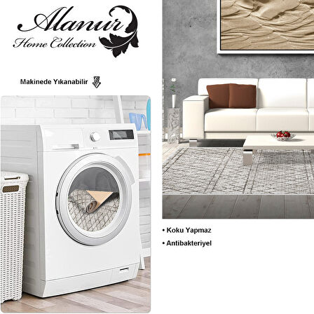 Dekoreko Kaymaz Taban Djt Salon Halısı Yıldız Deri İskandinav F5079