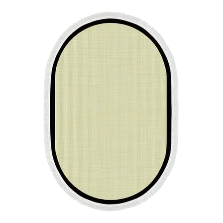 Alanur Home Kaymaz Taban Djt Banyo Mutfak Salon Halı  Trend Saçaklı Oval Dokuma Desen E5007