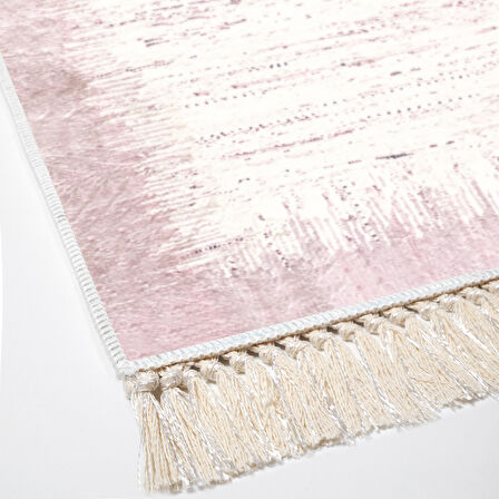 Dekoreko Kaymaz Taban Djt Banyo Halısı Star Pamuk Saçaklı Modern 1342