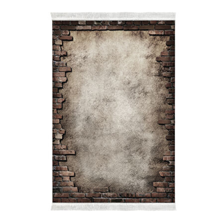 Dekoreko Kaymaz Taban Djt Mutfak Halısı Star Pamuk Saçaklı Modern F5049