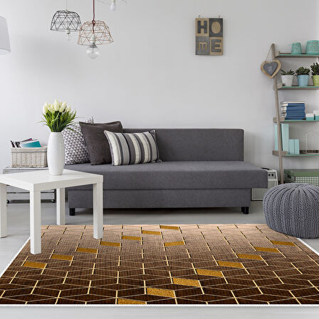 Dekoreko Kaymaz Taban Djt Salon Halısı Yıldız Deri Modern 719