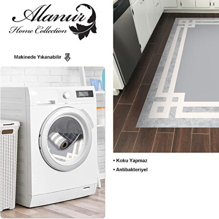 Dekoreko Kaymaz Taban Djt Mutfak Halısı Star Pamuk Modern 657M