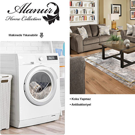 Dekoreko Kaymaz Taban Djt Salon Halısı Star Pamuk Modern M12271