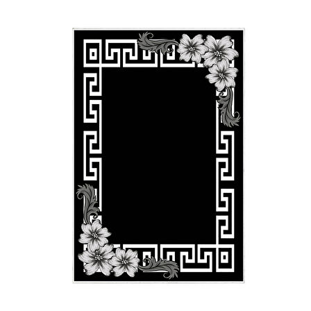 Dekoreko Kaymaz Taban Djt Mutfak Halısı Yıldız Deri Modern Kt494