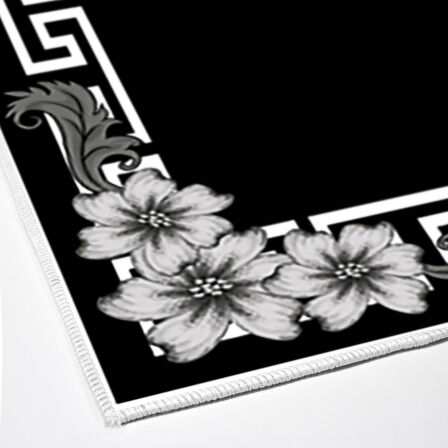 Dekoreko Kaymaz Taban Djt Mutfak Halısı Yıldız Deri Modern Kt494