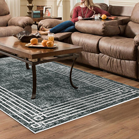 Dekoreko Kaymaz Taban Djt Salon Halısı Star Pamuk Modern M5142