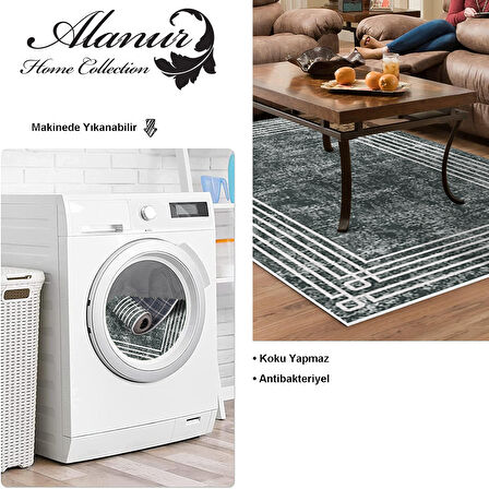 Dekoreko Kaymaz Taban Djt Salon Halısı Star Pamuk Modern M5142