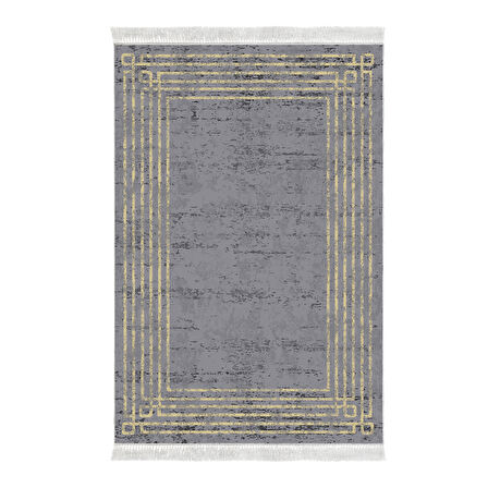 Dekoreko Kaymaz Taban Djt Mutfak Halısı Yıldız Deri Saçaklı Modern M5142