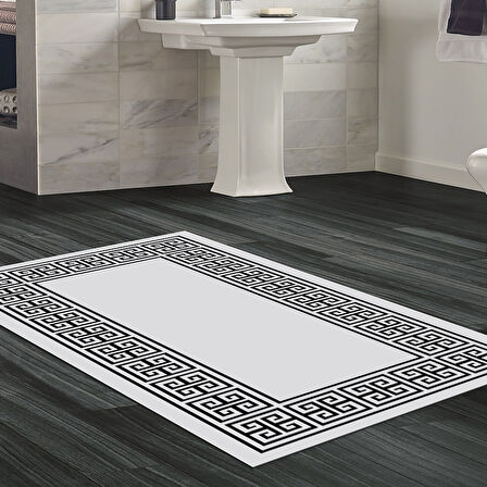 Dekoreko Kaymaz Taban Djt Banyo Halısı Yıldız Deri Modern 608M