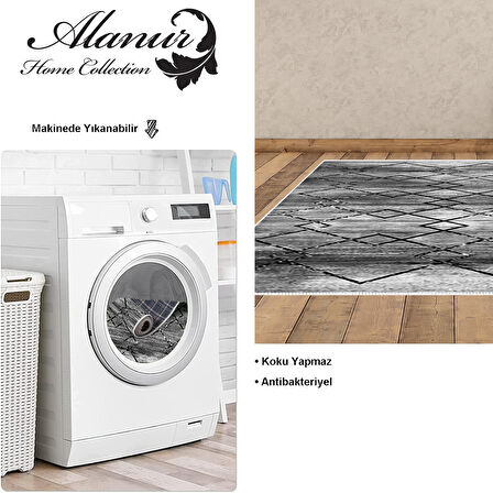 Dekoreko Kaymaz Taban Djt Salon Halısı Star Pamuk Modern M5006