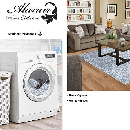 Dekoreko Kaymaz Taban Djt Salon Halısı Star Pamuk Modern 757