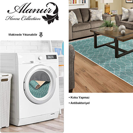 Dekoreko Kaymaz Taban Djt Salon Halısı Yıldız Deri Saçaklı İskandinav F5084