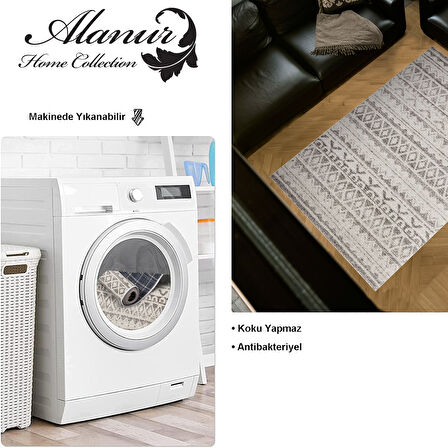 Dekoreko Kaymaz Taban Djt Salon Halısı Star Pamuk İskandinav F5078