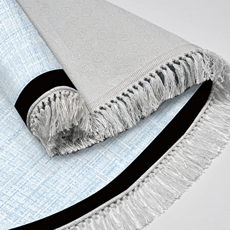 Alanur Home Kaymaz Taban Djt Banyo Mutfak Salon Halı  Trend Saçaklı Oval Dokuma Desen E5007