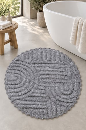 Alanur Bodrum Tufting Cotton Pamuklu El Işi Örgülü 90 x 90 cm Paspas 113