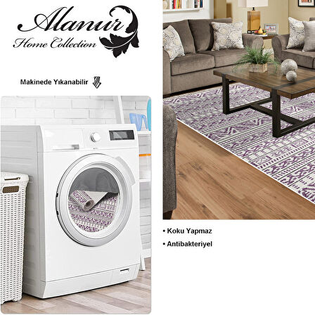 Dekoreko Kaymaz Taban Djt Salon Halısı Trend Saçaklı İskandinav F5082