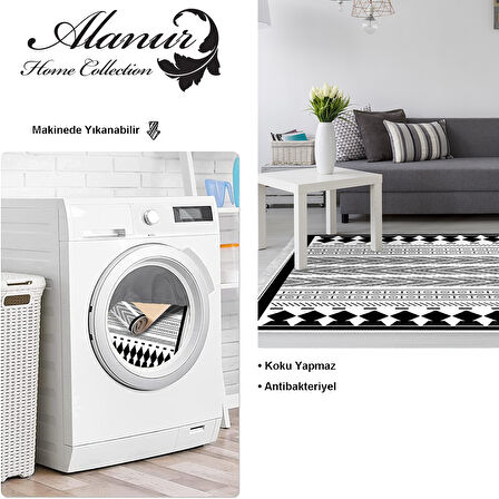 Dekoreko Kaymaz Taban Djt Salon Halısı Yıldız Deri Saçaklı İskandinav M1273