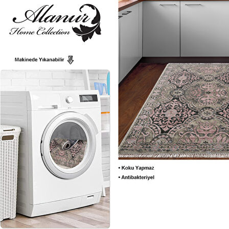 Dekoreko Kaymaz Taban Djt Mutfak Halısı Star Pamuk Saçaklı Modern 659M