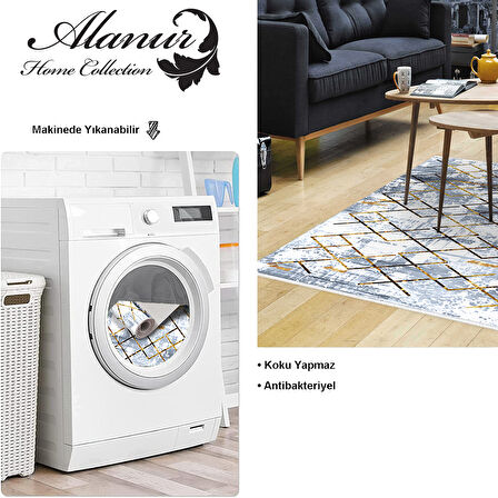 Dekoreko Kaymaz Taban Djt Salon Halısı Trend Modern M5026