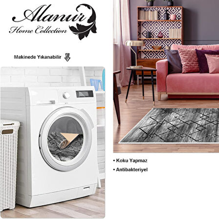 Dekoreko Kaymaz Taban Djt Salon Halısı Yıldız Deri Modern M5006