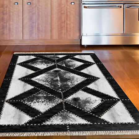 Dekoreko Kaymaz Taban Djt Mutfak Halısı Star Pamuk Saçaklı Modern 722