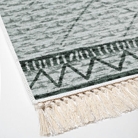 Dekoreko Kaymaz Taban Djt Salon Halısı Trend Saçaklı İskandinav F5081