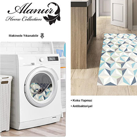 Dekoreko Kaymaz Taban Djt Mutfak Halısı Star Pamuk Modern 1944