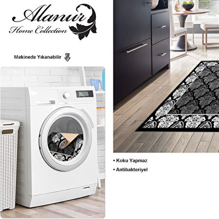 Dekoreko Kaymaz Taban Djt Mutfak Halısı Yıldız Deri Modern 700M