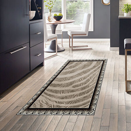 Dekoreko Kaymaz Taban Djt Mutfak Halısı Yıldız Deri Modern 1912