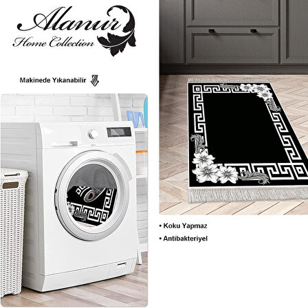 Dekoreko Kaymaz Taban Djt Mutfak Halısı Star Pamuk Saçaklı Modern Kt494