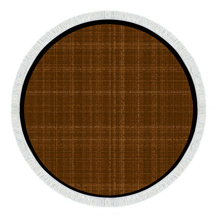 Alanur Home Kaymaz Taban Djt Banyo Mutfak Salon Halı  Trend Saçaklı Yuvarlak Dokuma Desen E5007