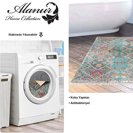 Dekoreko Kaymaz Taban Djt Banyo Halısı Yıldız Deri Saçaklı İskandinav F5009