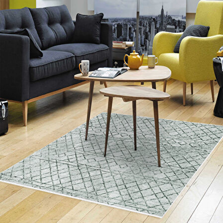 Dekoreko Kaymaz Taban Djt Salon Halısı Yıldız Deri İskandinav F5079