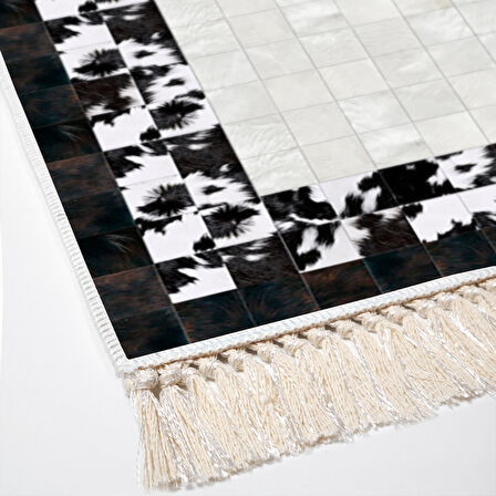 Dekoreko Kaymaz Taban Djt Mutfak Halısı Star Pamuk Saçaklı Modern 1495