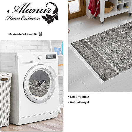 Dekoreko Kaymaz Taban Djt Mutfak Halısı Star Pamuk Saçaklı İskandinav 1700