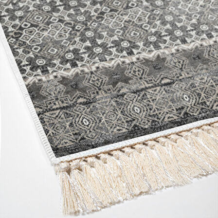 Dekoreko Kaymaz Taban Djt Mutfak Halısı Star Pamuk Saçaklı İskandinav 1700