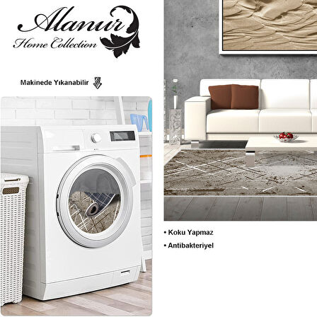 Dekoreko Kaymaz Taban Djt Salon Halısı Star Pamuk Modern M5003