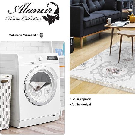 Dekoreko Kaymaz Taban Djt Salon Halısı Trend Saçaklı Modern 1494