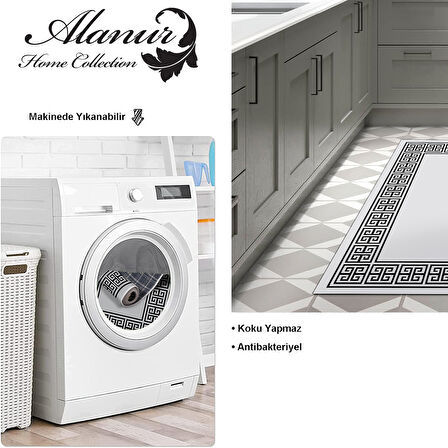 Dekoreko Kaymaz Taban Djt Mutfak Halısı Star Pamuk Modern 608M